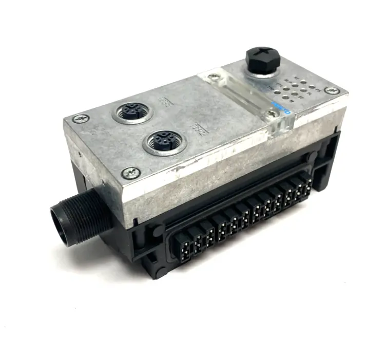 Used FESTO BUS NODE 548755, CPX-GE-EV-S INTERLINK BLOCK 195746 CRACKED Misc Industrial Equipment | Maverick Industrial Sales #1102766