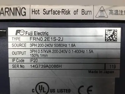 USED FUJI ELECTRIC FRNO.2E1S-2J