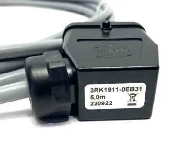 USED SIEMENS SINGLE ENDED MOTOR POWER CABLE HAN Q8, 4 X 1.5 MM2 PINS