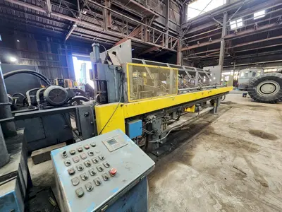 5" AMD MODEL #530-2230 AUTOMATIC HYDRAULIC BAR & BILLET SHEAR WITH 20' AUTO FEED: YOBRO #24104