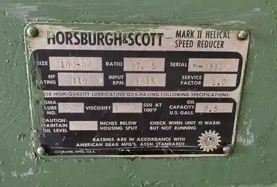 Reducer, Horsburgh & Scott, 100 HP