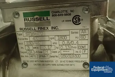 USED Russell 14" Russell Sieve, S/S, Model 27400, Single Deck