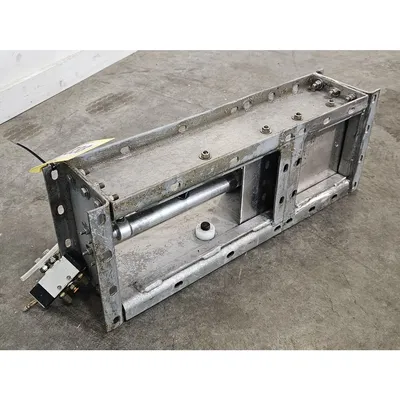 Used 6" Square Stainless Steel Pneumatic Roller Gate Valve