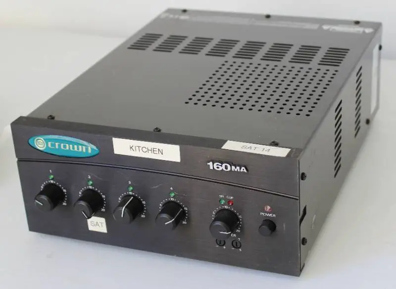Crown 160MA Four-Channel 60-Watt Mixer Amplifier for Commercial Audio