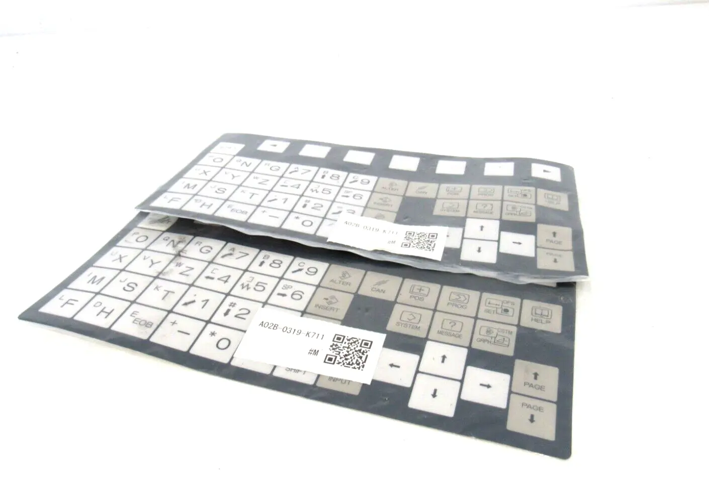 LOT OF 2 NEW FANUC A02B-0319-K711 KEYPAD MEMBRANE A02B0319K711