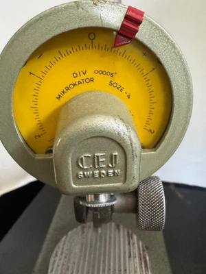 CEJ 502E-4 Mikrokator Microcator Mykator Div System Sweden .00005"