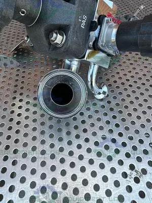USED 4 ITT PURE FLO STAINLESS STEEL DIAPHRAGM VALVE W/ 1/2" - 1" SANITARY FITTINGS