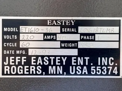 USED 1993 EASTEY ET1610-36