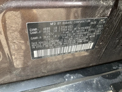 Used 2019 SUBARU OUTBACK SUVs Michigan US | Miedema Asset Management Group #1461416
