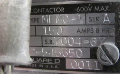 NEW SQUARE D 51018-202-545650 CONTACTOR SIZE 4 SER.A 51018202545650 7004-MFMO-1