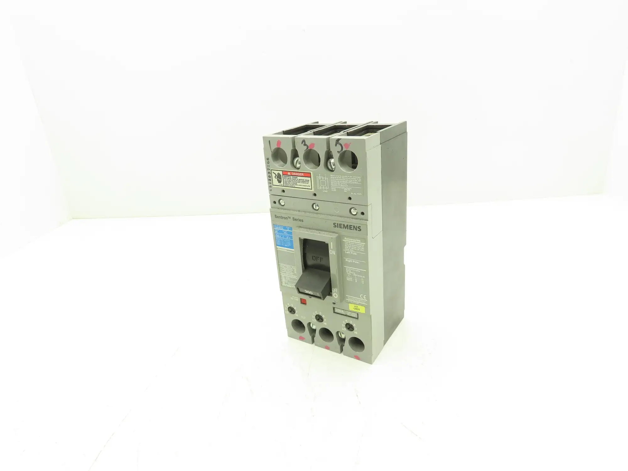 Siemens FXD63B200 Sentron Circuit Breaker 200A 3 Pole 600V FXD6-A Magnetic Adj