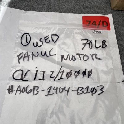Used FANUC A06B-1404-B103 Servo Motors California US | Davliegogo LLC #1706359
