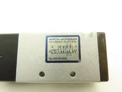 Wirth+Schwaar 552 SV 8102 Solenoid Valve 24VDC 5 Way 2 Pos 1/4"NPT
