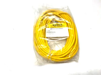 USED TURCK, COGNEX SINGLE ENDED CONNECTION CORDSET BREAKOUT CABLE IVSL-5PM12-15