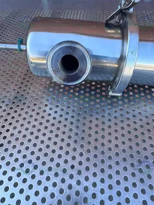 USED SARTORIUS 7P010QY25SCPGCLB STAINLESS STEEL FILTER HOUSING W/ FILTER