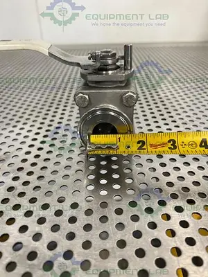 USED SVF -F. C. I. SB79999ATTR BALL VALVE W/ 1" SANITARY FITTING
