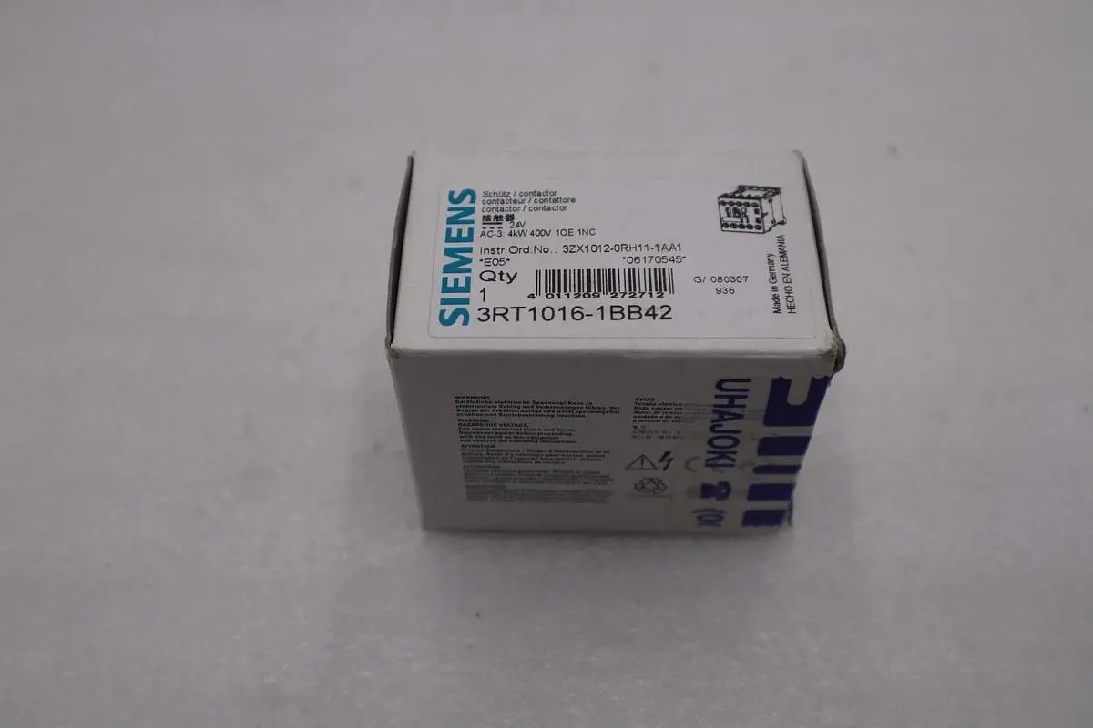 New Siemens contactor 3RT1016-1BB42 3RT10161BB42 New With Box Stock G856A