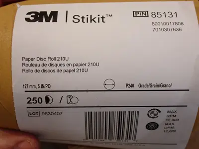 3m Stikit Sand Paper Disc Roll Lot