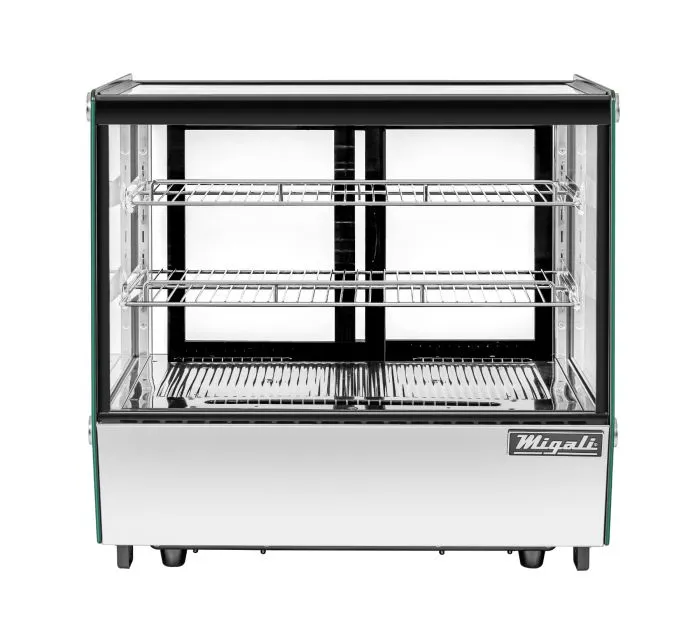 Migali 28” Wide Counter-Top Curved Glass Display Case Refrigerator