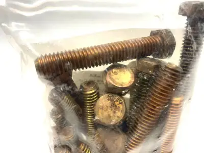 3/8"-16 UNC x 2-1/4" | Hex Head Machine Bolt Bronze Silicon  LOT OF 25 - New