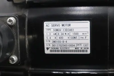 YASKAWA SGMGV-13D3A61 AC SERVO MOTOR SGMGV13D3A61 NEW NO BOX STOCK H1259