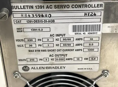 USED ALLEN-BRADLEY 1391-DES15-DI-AQB