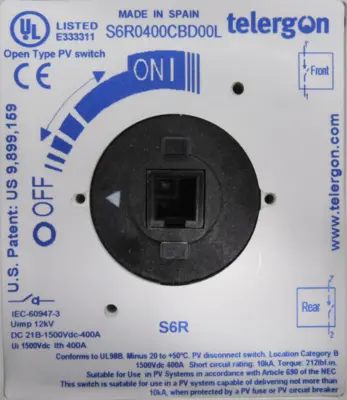 NEW TELERGON S6R0400CBD00L DC SWITCH 400A 1500VDC