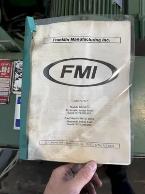 150 TON FRANKLIN MANUFACTURING C FRAME PORTABLE FMI HYDRAULIC WEB PUNCH: STOCK #23390