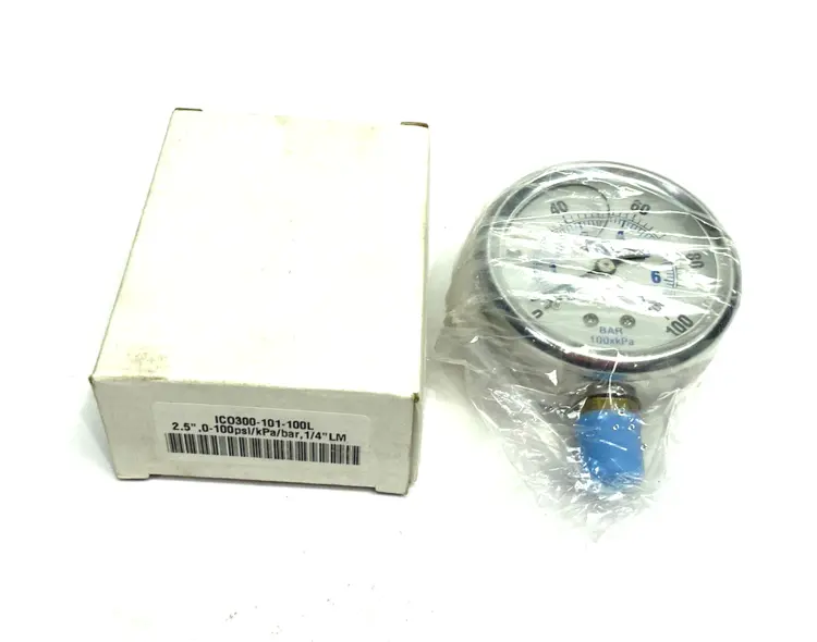 Used UNBRANDED PRESSURE GAUGE 2.5" FACE 0-100PSI, 1/4" LM Spray Machines | Maverick Industrial Sales #1100120