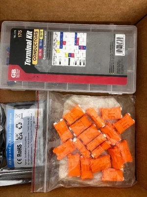 Assorted Electrical Parts and Hardware Lot with Terminal Kit and Connectors
