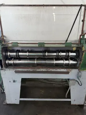 48” X 4" ARBOR STRILICH SLITTING LINE WITH FAMCO CUT OFF SHEAR & AMS CONTROLS. STOCK # 0664425