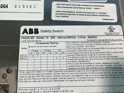 Used ABB TH2221SS Switchgears Ohio US | HGR 24 #1272617