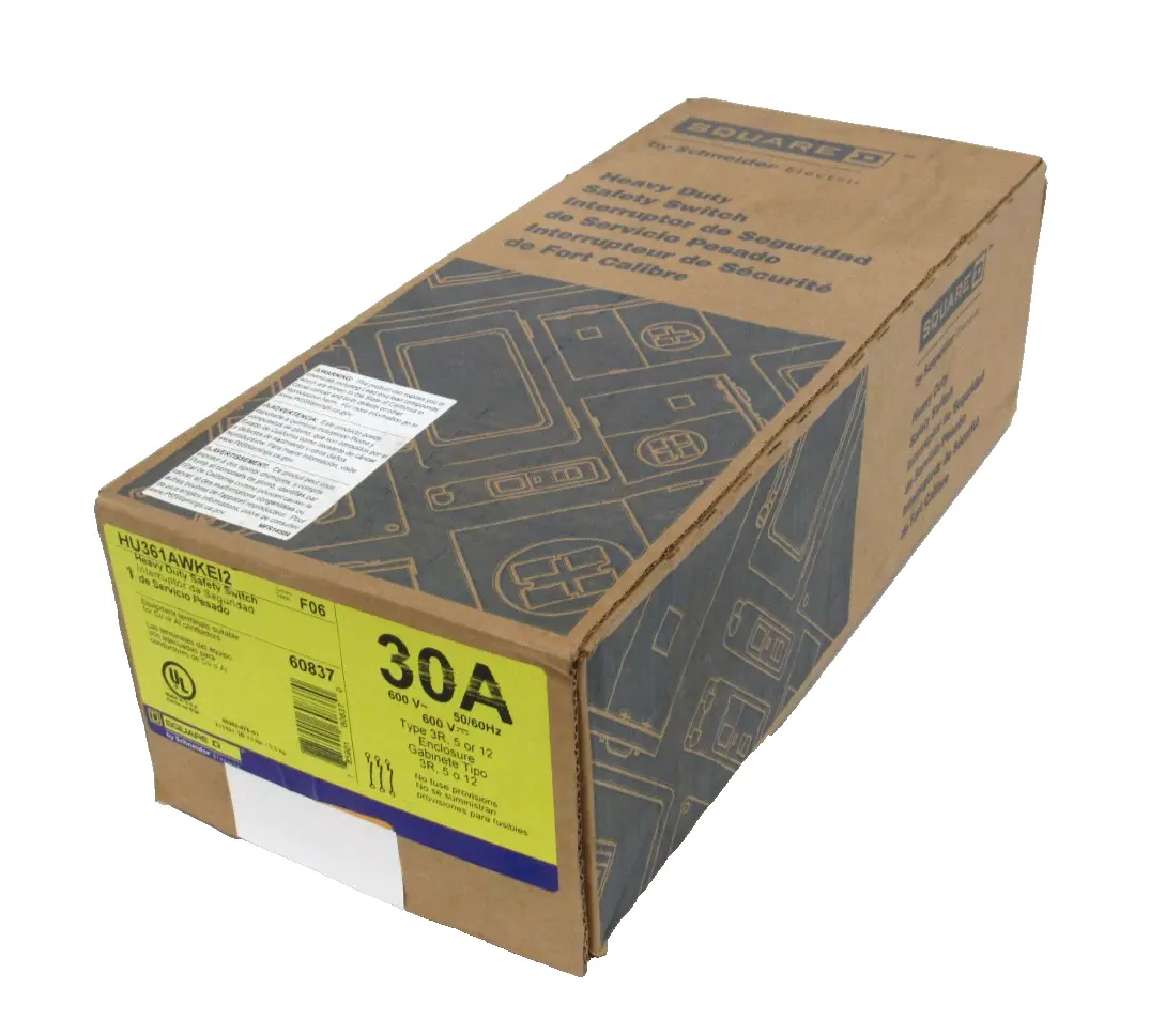 NEW SQUARE D HU361AWKEI2 SAFETY SWITCH 30A