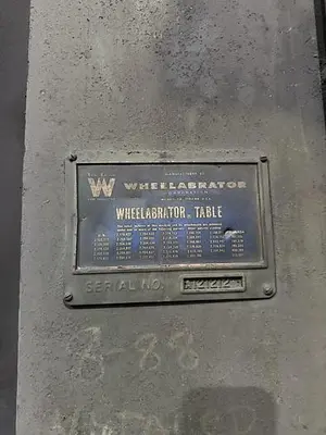 USED WHEELABRATOR 96" SWING TABLE SHOT BLAST MACHINE