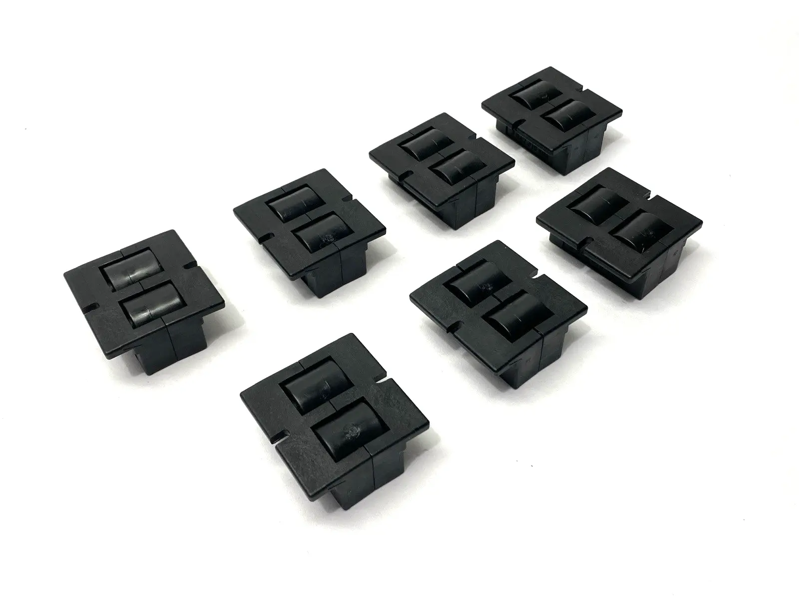 USED BOSCH REXROTH ROLLER ELEMENT CS: RE 2; 0B FLAT BLACK LOT OF 7