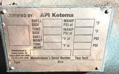 ACME/API KETEMA HEAT EXCHANGER
