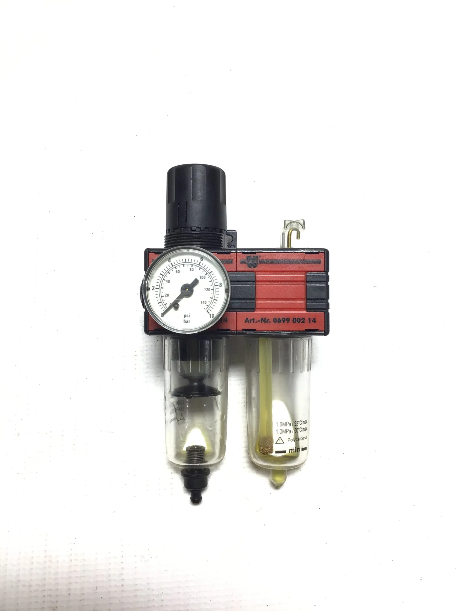 Würth 0699 002 14 Compressed Air Filter Regulator 0-140PSI 0-10Bar