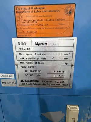 USED 2002 KITAMURA MYCENTER 3XI