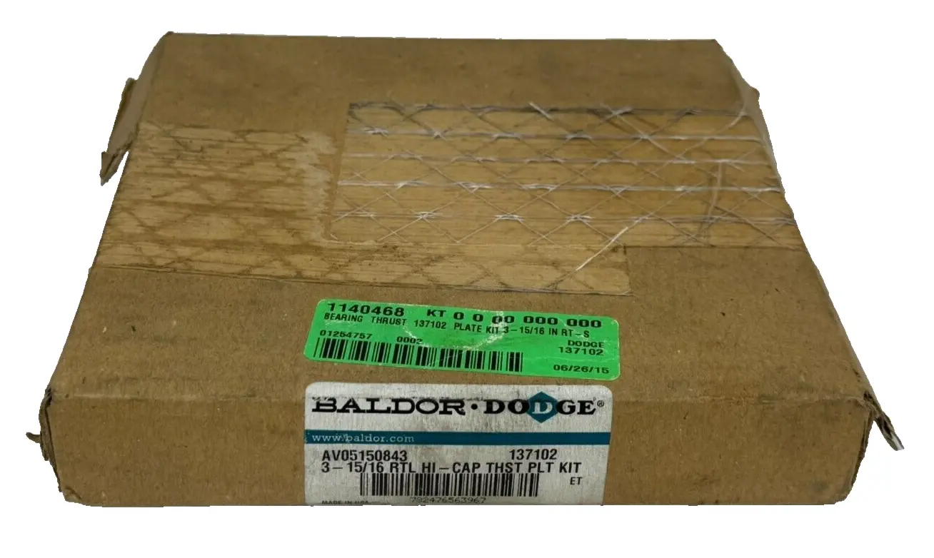 NEW BALDOR DODGE 137102 RTL HI-CAP THRUST PLATE KIT 3-15/16" AV05150843