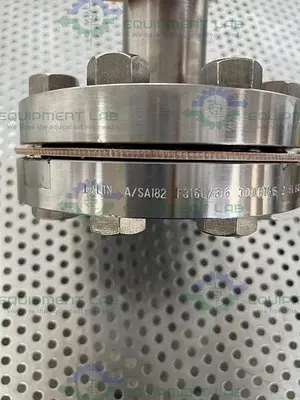 USED ENLIN A/SA182 STAINLESS STEEL F316L/316 6" FLANGE TO 1" SANITARY FITTING ADAPTER