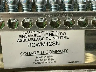 Used SCHNEIDER ELECTRIC HCWM12SN Bus Bars & Plugs Ohio US | HGR 24 #1280222
