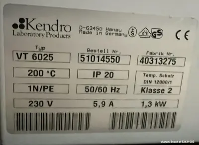 Used Thermo Scientific VT 6025 Miscellaneous Laboratory Equipment Illinois US | Aaron Equipment #83952