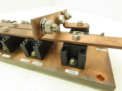 Water Cooling Block Solid Copper Base CPUs & Resistors 1/4"NPT Fittings Busbar