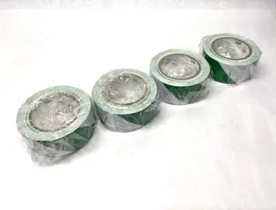 NEW ULINE INDUSTRIAL VINYL SAFETY TAPE GREEN/WHITE 2" X 36 YDS LOT OF 4