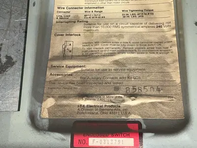 Used SIEMENS SN421 Disconnects Ohio US | HGR 24 #1288734