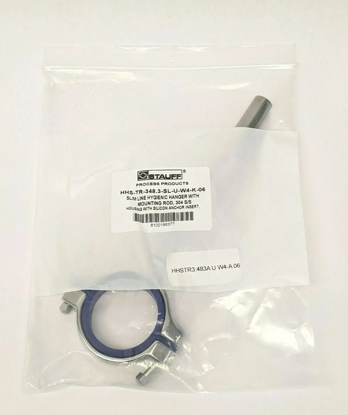 NEW STAUFF SLIM LINE HYGIENIC HANGER W/ MOUNTING ROD 6100166377