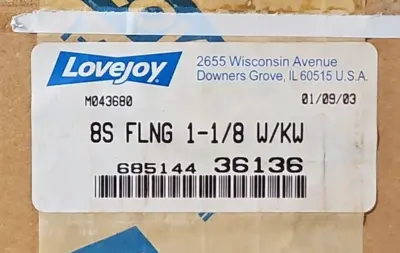 Lovejoy 685144 36136 Coupling Flange 1-1/8in Bore 1/4inx1/8in Kw Loc4B35