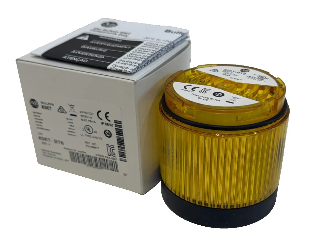 ALLEN BRADLEY 856T-BT8 STACK LIGHT SER. A 24VAC 50/60HZ 856TBT8 NEW, SURPLUS