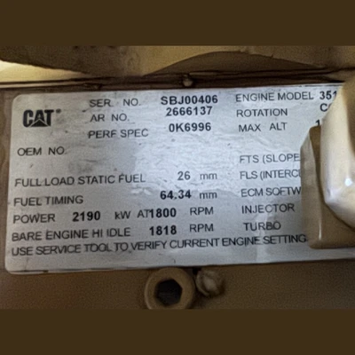 USED 2007 CATERPILLAR 3516C
