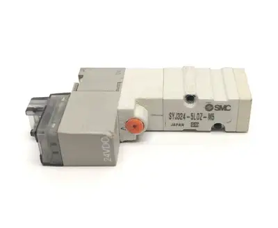 SYJ324-5LOZ-M5 | SMC  3-Port 2-Position Solenoid Valve 24VDC VALVE ONLY - Used